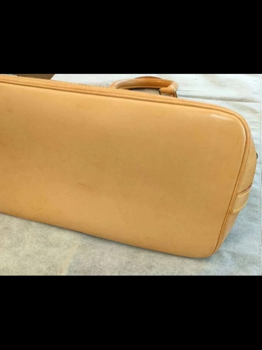 Louis Vuitton Monogram Alma Satchel in Brown and Tan